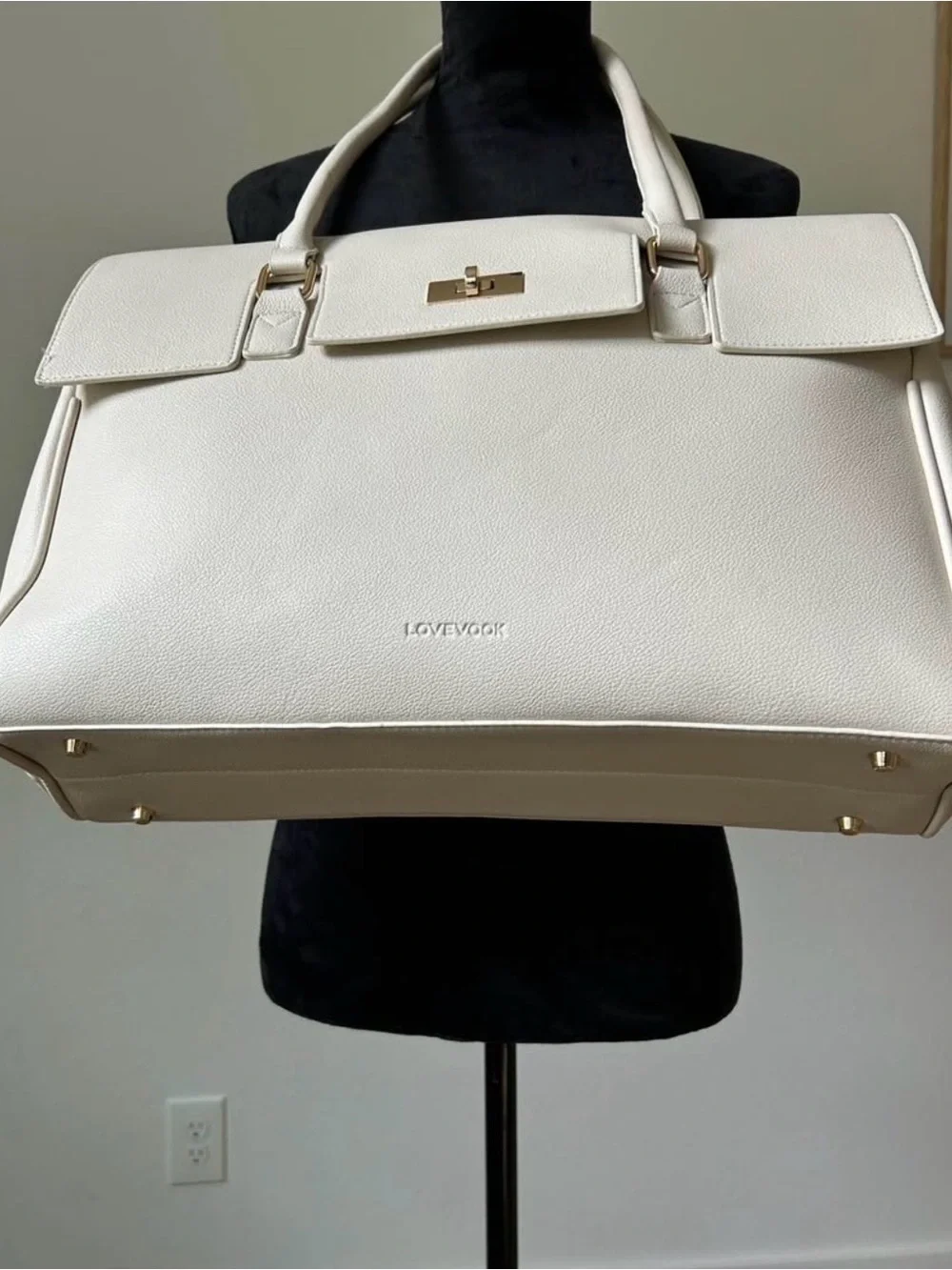 LOVEVOOK Cream Handbag & Laptop Bag